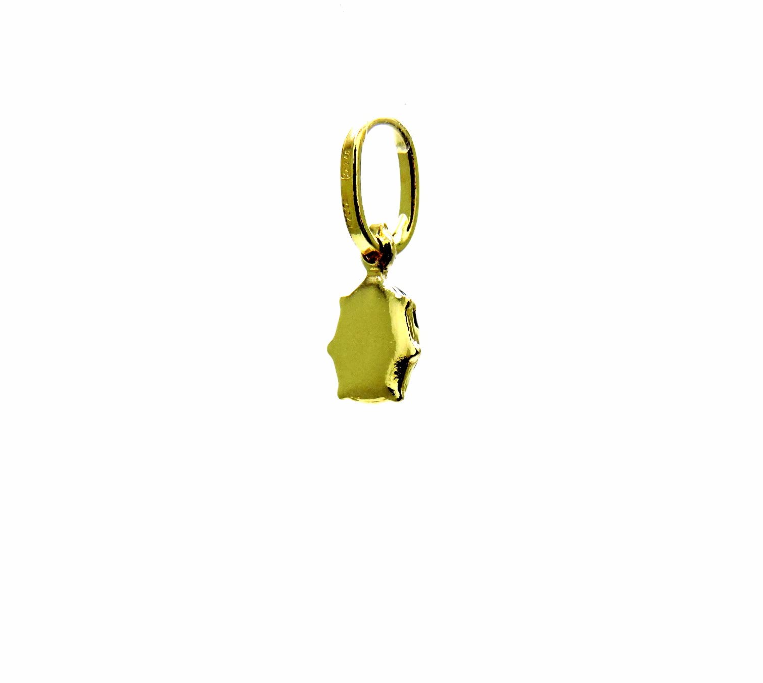 Ciondolo Oro Giallo 18kt (750) Pendente Piccola Coccinella Smaltata Rossa Mini Charms Ragazza Bambina