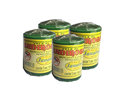 Kit 4 Velas 95g Com Aroma De Andiroba - Repelente Natural