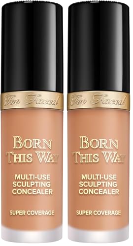 Image of Too Faced Born This Way Super Coverage Multi-Use Concealer | Full Coverage, Oil Free, Long Lasting + Hydrating (Pack of 2)