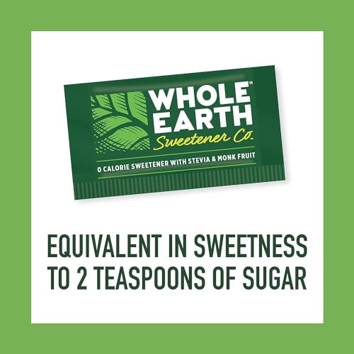 Whole Earth Sweetener Co. Stevia & Monk Fruit Sweetener, Erythritol Sweetener, Stevia Packets, Sugar Substitute, Natural Sweetener, 400 Count - Image 5