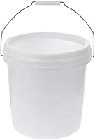 Vista 1 de Cubo de almacenamiento de plástico de grado alimenticio con tapa y asa, contenedor multiusos para alimentos para perros, campamento y uso doméstico