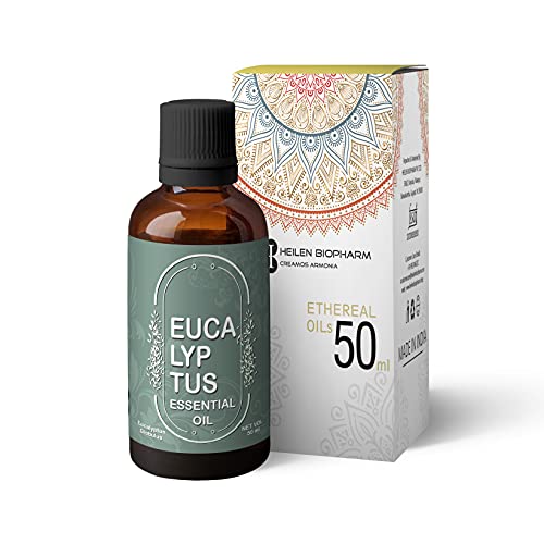 Image of Heilen Biopharm Eucalyptus Essential Oil - 50 mL Bottle Pack of 1,For Joint Health Improvement