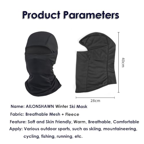 Image of Ski Mask Fleece Balaclava Warm Winter Face Mask Men Shiesty Mask Women Motorcycle Thermal Fleece Face Cover for Cold Weather