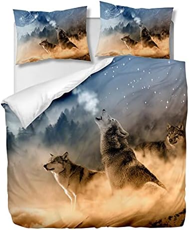 OliveSleep Christmas Eve Theme Duvet Cover Sets Halloween Decor 3 Pieces Bedding Set with 2 Pillow Shams Gift (multicolor 1, Single)