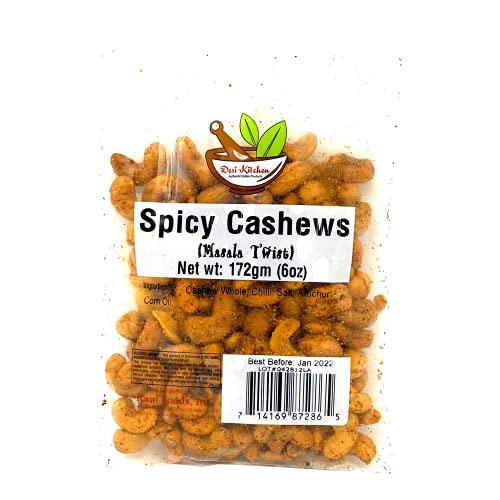 Desi Kitchen Indian Style Spicy Cashews (Masala Twist)...