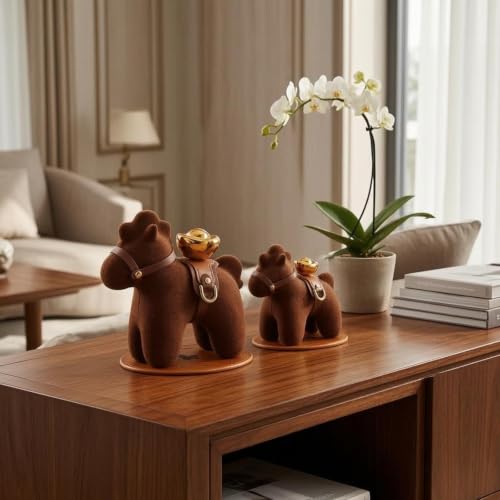 Figurine cheval debout marron pour combler le vide de vos étagères