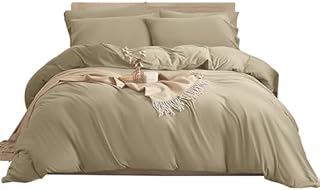 Imperial Rooms King Size Duvet Cover Sets  Brushed Microfiber 3 PCs Plain Silver Bedding Set with Pillow Cases  Button Closure Ultra Soft Quilt Bed Cover (230 x 200 Cm)