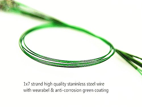 Toasis 100Pcs Fishing Leader Line Stainless Steel Wires With Snaps And Swivels #TOP1