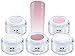 Produktbild 5 x 5ml - BABY BOOMER PREMIUM GEL SET - UV/LED French Make Up Aufbau Ombre ROT NUDE WEISS - Babyboomer Gelnägel - BESTSELLER - Studio Qualität - MADE IN GERMANY