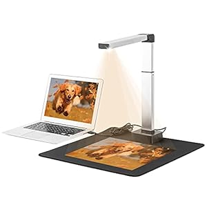 13MP Document Camera, Overhead Document Scanner A4/A3 Foldable Desktop Scanner OCR for Web Conferencing, Distance…