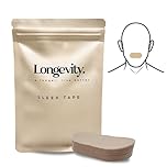 Longevity Sleep Tape - 30 Strips (Beige) - Dermatologically Tested Mouth Tape for Sleeping, Women and Men - Supports Nasal Breathing and Reduces Snoring - 95% Cotton, Rayon-Free Mouthtape