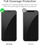JETech Full Coverage Screen Protector for iPhone 11 Pro Max/iPhone XS Max 6.5-Inch, Black Edge, 9H Tempered Glass Film Case-Friendly, HD Clear, 3-Pack