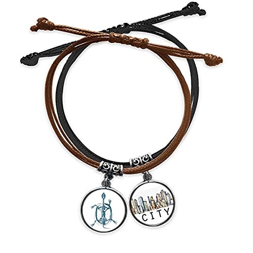 Bracelet corde tortue cuir Sidi bijou de poignet réglable