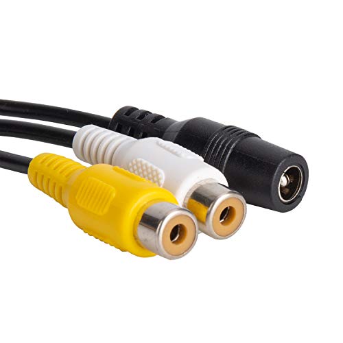 Dallux 4 Pin Male To Rca Female Cable,M12 4Pin Shockproof Waterproof To Rca Video +Dc Connector Adapter Wire,Rca To 4 -Pin Monitor/Camera Adapter #TOP3
