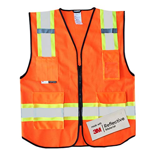 Salzmann 3M Multi-Pocket Safety Mesh Vest | High Visibility Reflective Mesh Vest | Made with 3M Reflective Material | Meets ANSI ISEA107