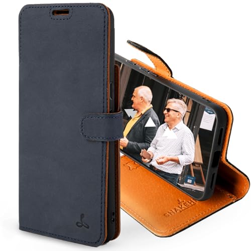 Snakehive Leather Wallet Phone Case for Google Pixel 8 Pro, Genuine Leather with Viewing Stand & 3 Card Holder