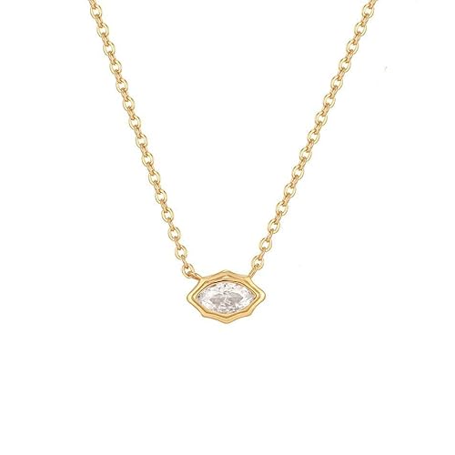 Anizoxy Water Drop Pear Marquise Asscher Cut Zircon Pendant Stacked Necklace Simple And Fashionable 18K Gold Plated Copper Multi Layered Zircon Necklace cover