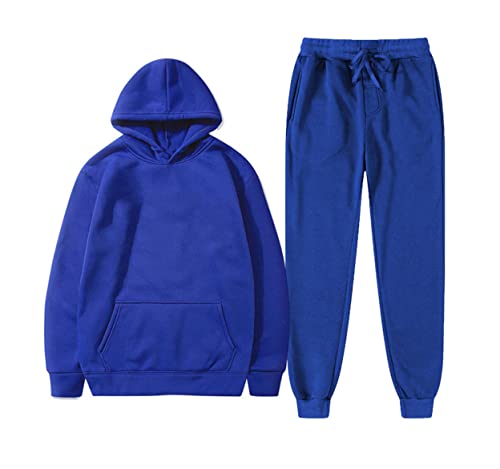 Ensembles décontractés homme veste à capuche et pantalon bleu de taille S