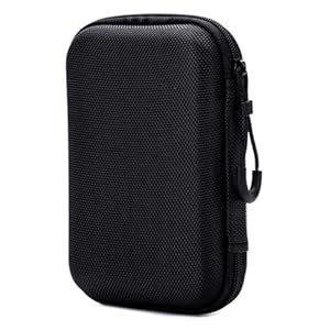 JEYORZY 1x Festplattentasche, Festplattengehäuse HDD Case Für 2, 5 Zoll Festplatten, Robust&Stoßsicher Tasche Hülle für Portable/Extreme Portable Externe Festplatte, Hart Reise Tragen Etui Case, Schwarz