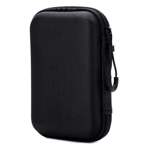 JEYORZY 1 pcs Étui pour Disque Dur externe - Antichoc pour SSD Portable de 2,5 Pouces, Pochette avec Proche Filet, pour câble et Accessoires, Coque Rigide de Sac Sacoche Protection Pochette Case, noir
