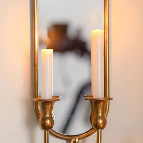 Apliques de hierro decorativos para pared con candelabro y espejo 5