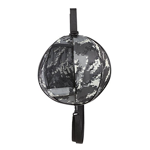 GOTOTOP Basketball, Football Soccer Ball Shoulder Bag, Storage Handbag Oxford Adjustable Shoulder Strap with Two Side Mesh Pockets for Water Bottle, Towel or Sports Shoes (Camouflage)