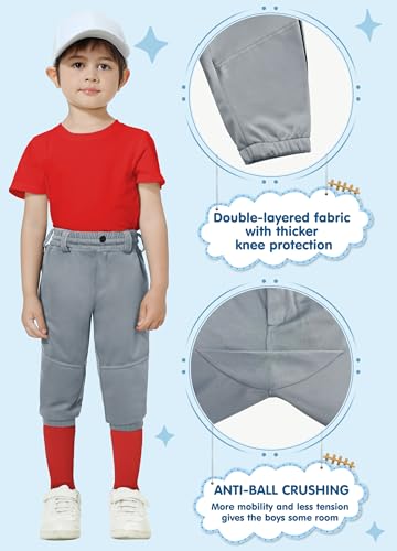 Image of MIVEI 2T 3T 4T 5T to 16Years Toddler Baseball Pants Youth Boys Tball Pants