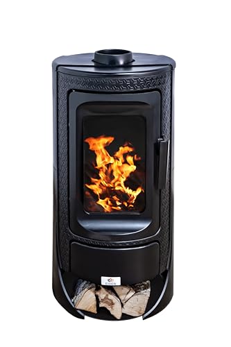 Miniatura 3 de Eider Biomasa Estufa De Leña Royce En Fundición 11,8 Kw Compacta 97x49x48 Cm Calienta Hasta 205 M Diseño Robusto Alta Eficiencia Energética Clase A Visión Del Fuego