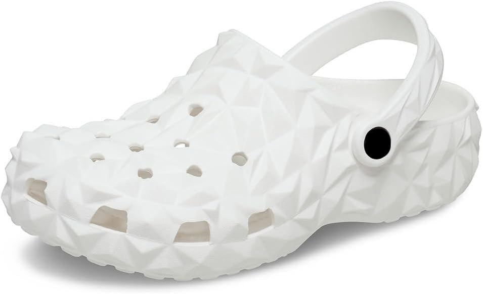 Richmen Clogs for Men Classic Casual Sandals with Adjustable Back Strap Anti-Skid Lightweight Flip-Flop Slipper for Men's & Boy's (C White, UK Footwear Size System, Adult, Men, Numeric, Medium, 10)