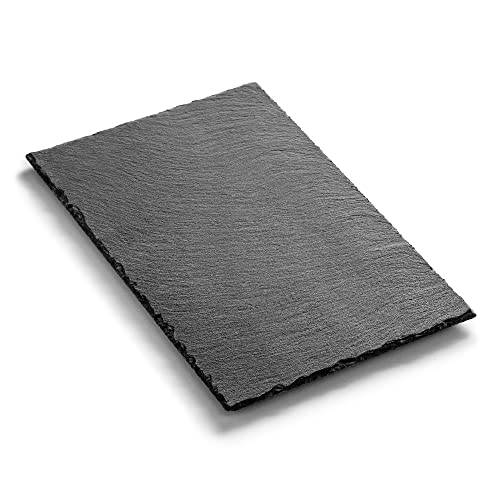 Forgast Rechteckig Schieferplatte | 20x30x0 35 cm | Schiefersockel | Präsentationsplatte | Servierplatten aus Schiefer | Platzset aus Naturschiefer | zum Servieren für Buffet Sushi und Käse uns.