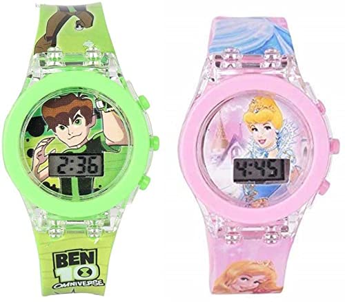 Combo of Ben10 & Princess Glowing Light Digital Wrist Watch for Kids (B0BD2DK22J) Amazon Price History, Amazon Price Tracker