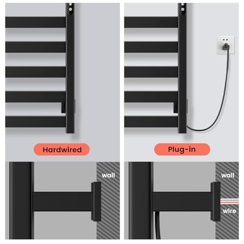 Colliford Towel Warmer,Stainless Steel Towel Warmer Rack For Bathroom -12 Bars Wall Mounted Towel Heater With Intelligent Touch Screen Timer thumb #6