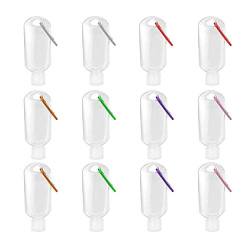 Preisvergleich Produktbild 12 Stück nachfüllbare Flaschen transparente Flüssigkeitsbehälter mit Haken, 30 ml
