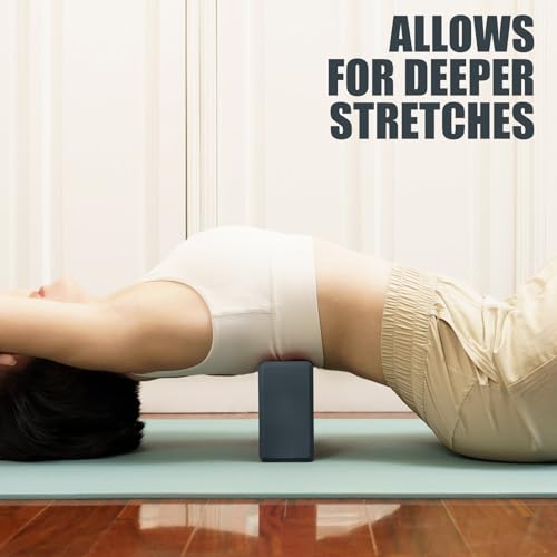 Image of Septo 2 Pcs Yoga Blocks, 9x6x3 Inch Foam Blocks for Pilates | High density EVA foam Yoga Props lightweight non-slip surface for meditation stretching balance training
