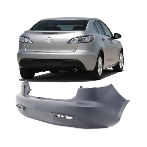 Image of FitParts Compatible with Mazda 3 2010-2011 Rear Bumper Cover | Primed, Sedan /Hatchback, Ready to Paint, OEM BBM450221MBB, MA1100201