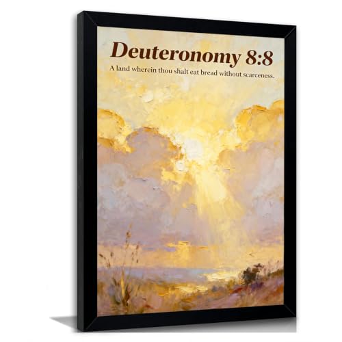 Bible Verses Wall Decor Deuteronomy 8:8 Minimalist Poster 24"x36"