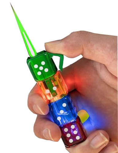 Encendedor LED Multicolor Forma Dados, Viento, Verde miniatura 1