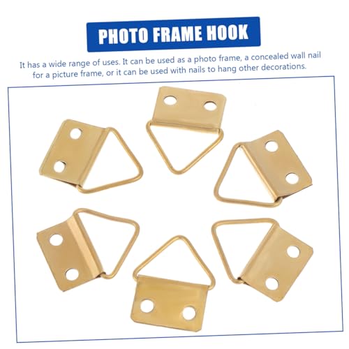 Image of Tofficu 200pcs Invisible Picture Frame Hangers Wall-Mounted Buckles for Art and Photo Frames Heavy-Duty Iron Wall Hanging Hardware for Easy Installation and Exhibition Use