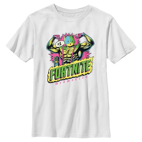 Boy's Fortnite Meowscles Logo T-Shirt