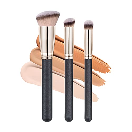 Makeup Brushes Daubigny Foundation Makeup Brushes for Liquid Makeup Pro Kabuki Foundation Brushes Set Premium Synthetic Bristles for Blending Liquid Cream Flawless Powder Buffing Stippling Concealer