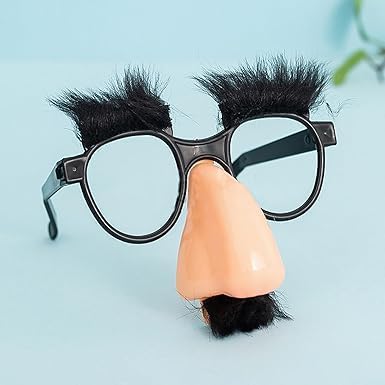 Pchnfei 1 Pc Black Disguise Glasses With Funny Nose Add Fun To Your Celebrations Funny Glasses Spoof Accessories,Disguise Glass with Nose