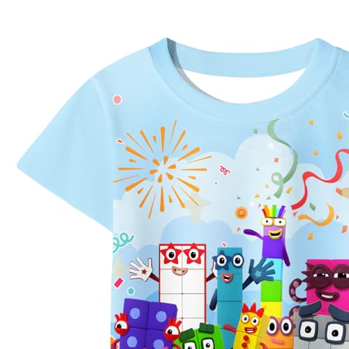 Casual Short Sleeve Shirt Toddler Boys Girls Round Neck Tshirt Kids Summer Outfit2