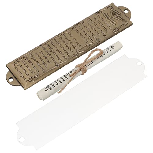 GOOHOCHY 1 Juego Manualidades con pergaminos sagrados Comestible según la Ley judía pergamino Colgante Vintage Pedido decoración Vintage mezuzá Religiosa decoración católica de mezuzá Metal