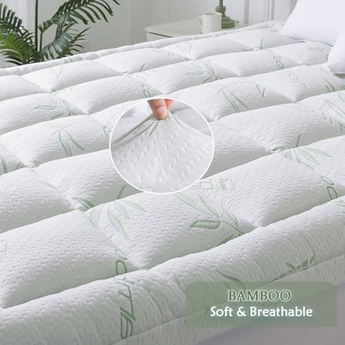 Image of Whatbedding Bamboo Viscose Mattress Topper T-3
