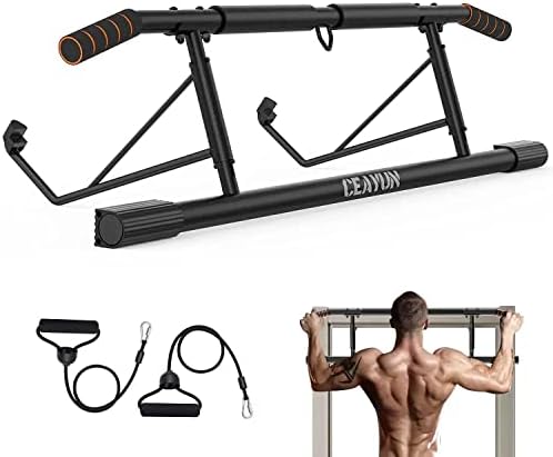 CEAYUN Pull up Bar for Doorway, Portable Pullup Chin up Bar Home, No Screws Multifunctional Dip bar Fitness, Door Exercise Equipment Body Gym System Trainer