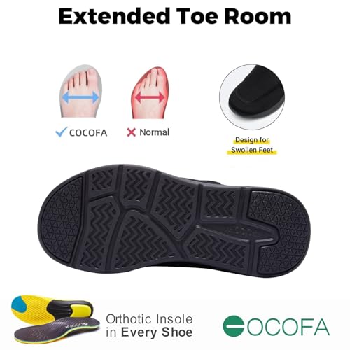 Diabetic Shoes for Men Extra Wide Slip on Shoes for Swollen Feet Adjustable Walking Shoes for Elderly Foot Pain Relief Neuropathy2