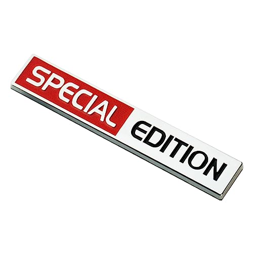 Image of 2Pc Special Edition Emblem 3D Fender Badge Car Truck Sticker Decal Fit for Universal Car Truck SUV (Chrome Red Black)