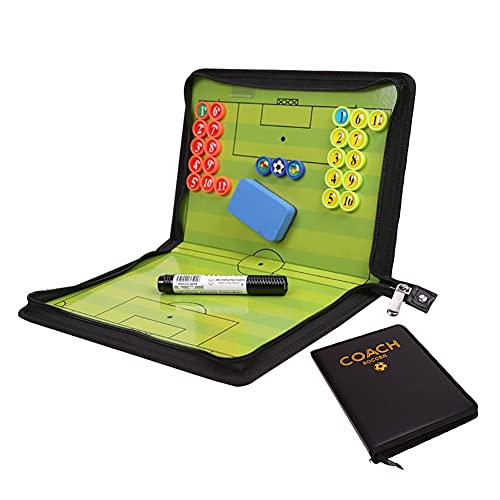 SANDSXZHQ Pizarra Táctica De Fútbol Tablero De Estrategia Tablero táctico táctico portátil Tacticable Tacticable Libro Táctico Profesión de la Junta Magnetic Coach Board Board Cover
