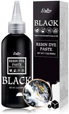 Black Epoxy Pigment Paste - 100ml Concentrated Pigment Paste for DIY Resin Art, UV Resin, River Table - Opaque Black Dye for Resin Painting, Coaster, Jewelry
