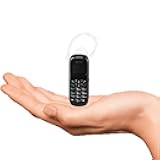 Mini Small Mobil Cell Phone L8star BM70 Bluetooth Handset 0.66 inch Unlocked Bluetooth Earphone Dialer Support SIM Card(Black)